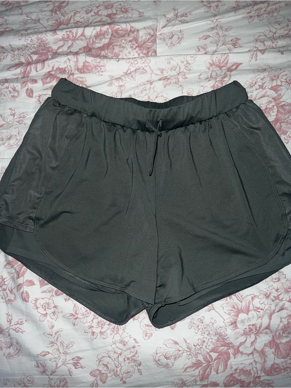 Women’s Black Athletic Shorts with Elastic Waist